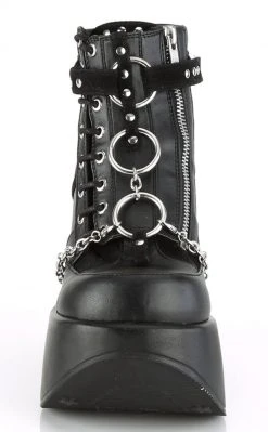 Demonia Shoes DYNAMITE-101 Black Ankle Boots
