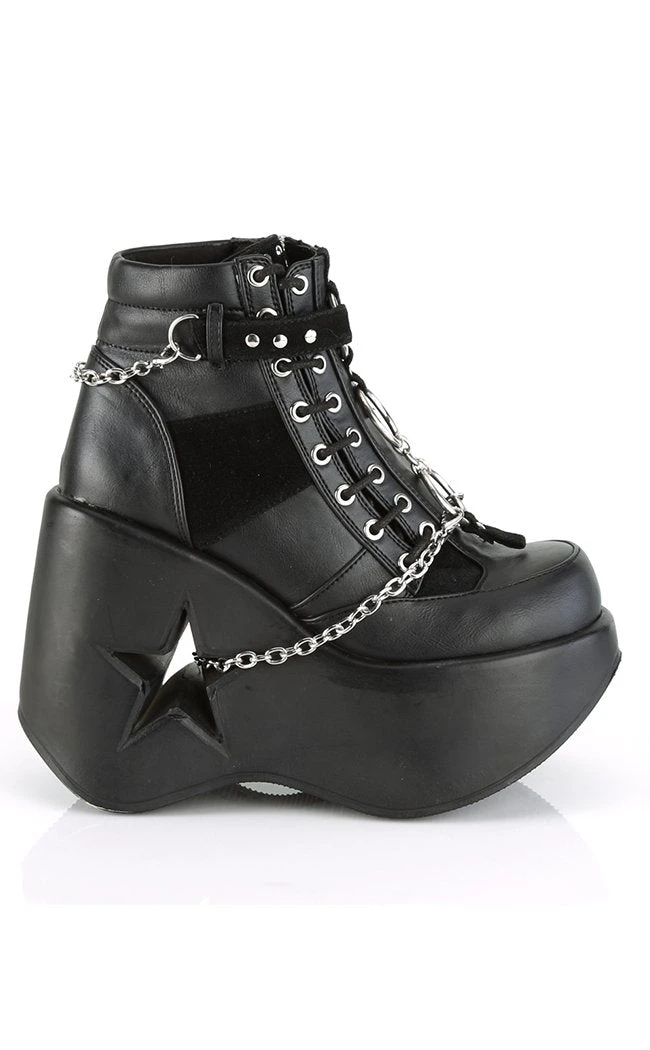 Demonia Shoes DYNAMITE-101 Black Ankle Boots 7 Demonia Shoes DYNAMITE-101 Black Ankle Boots
