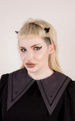 Cold Black Heart Damn Fly Succubi Devil Horns. Accessories