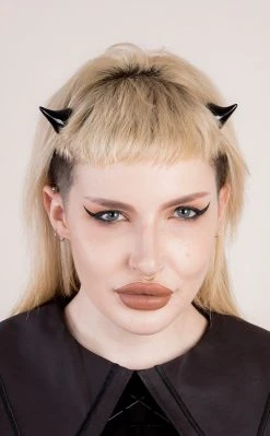 Cold Black Heart Damn Fly Succubi Devil Horns. Accessories