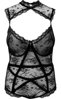 Killstar Clothing Dark Desire Lace Bodysuit | Black
