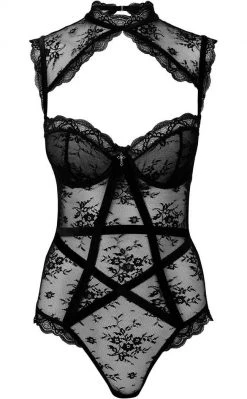 Killstar Clothing Dark Desire Lace Bodysuit | Black