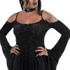 Killstar Dark Drifter Velvet Dress Clothing