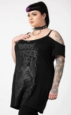 Killstar Dark Forces Distress Top Clothing