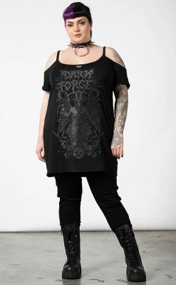 Killstar Dark Forces Distress Top Clothing