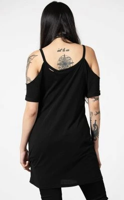 Killstar Dark Forces Distress Top Clothing