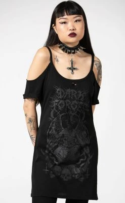 Killstar Dark Forces Distress Top Clothing