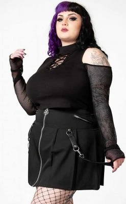 Killstar Dark Half Long Sleeve Top Clothing