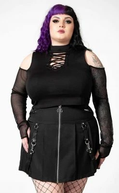 Killstar Dark Half Long Sleeve Top Clothing 13 Killstar Dark Half Long Sleeve Top Clothing