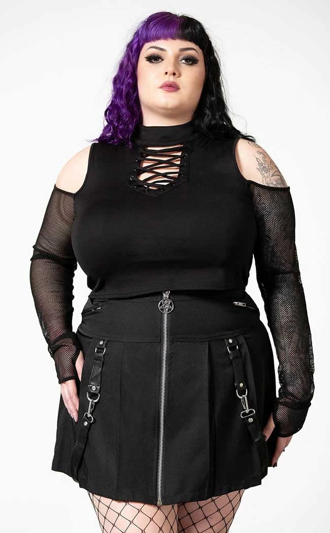 Killstar Dark Half Long Sleeve Top Clothing 6 Killstar Dark Half Long Sleeve Top Clothing