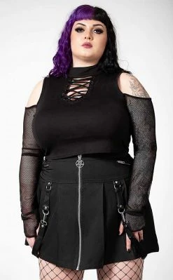 Killstar Dark Half Long Sleeve Top Clothing 15 Killstar Dark Half Long Sleeve Top Clothing