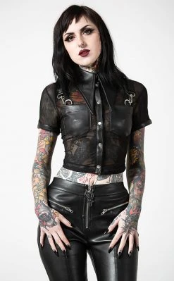 Killstar Clothing Dark Halo Crop Shirt