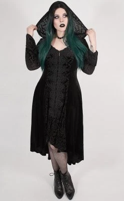 Punk Rave Dark Illusion Velvet Cloak | Plus Size Clothing
