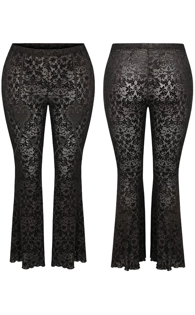 Punk Rave Clothing Dark Magician Velvet Flares | Plus Size 7 Punk Rave Clothing Dark Magician Velvet Flares | Plus Size