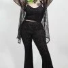Punk Rave Clothing Dark Magician Velvet Flares | Plus Size 2 Punk Rave Clothing Dark Magician Velvet Flares | Plus Size