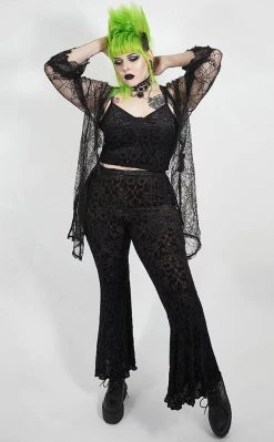 Punk Rave Clothing Dark Magician Velvet Flares | Plus Size