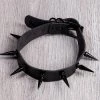 Cold Black Heart Dark Malevolence Spiked Choker In Black