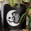 Death By Plants Home & Gifts Dark Side Plant Pot | White On Black