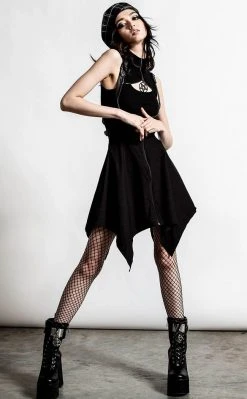 Killstar Dazed & Confused Suspender Skirt | Black