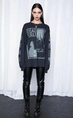 Mary Wyatt Dead Souls Oversized Long Sleeve Tee Clothing