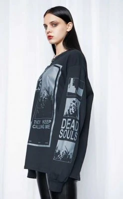 Mary Wyatt Dead Souls Oversized Long Sleeve Tee Clothing