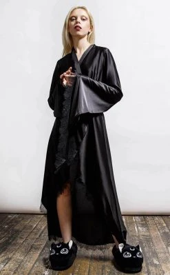 Killstar Clothing Deadly Daze Satin Robe