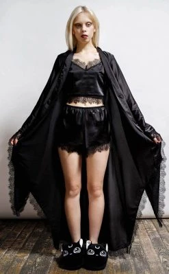 Killstar Clothing Deadly Daze Satin Robe 13 Killstar Clothing Deadly Daze Satin Robe