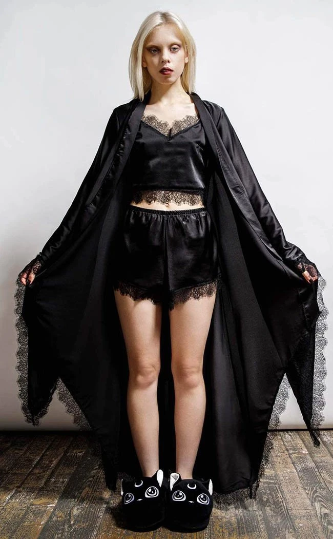 Killstar Clothing Deadly Daze Satin Robe 6 Killstar Clothing Deadly Daze Satin Robe