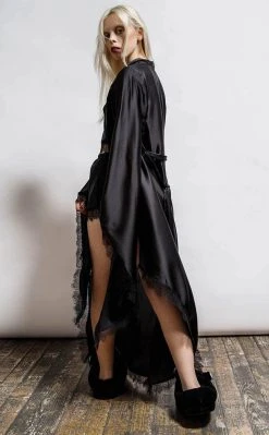 Killstar Clothing Deadly Daze Satin Robe 14 Killstar Clothing Deadly Daze Satin Robe