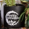 Death By Plants Home & Gifts Deadly Nightshade Plant Pot | White On Black 2 Death By Plants Home & Gifts Deadly Nightshade Plant Pot | White On Black