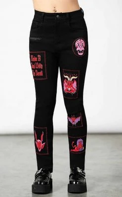Killstar Dealer Patched Jeans