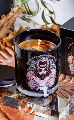 Rose Demon Home & Gifts Death Before Decaf | Fortune Telling Candle
