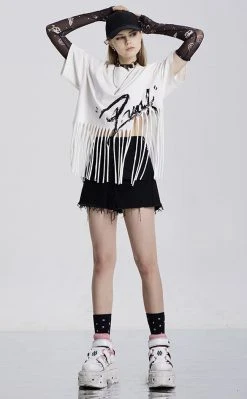 Punk Rave Accessories Decomposure Mesh Armwarmers