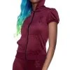Killstar Clothing Dee-Lux Velvet Hoodie | Burgundy 1 Killstar Clothing Dee-Lux Velvet Hoodie | Burgundy