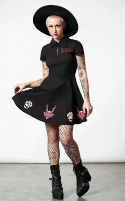 Killstar Devil's Contract Collar Dress Clothing