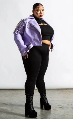 Killstar Disharmony Biker Jacket | Lilac