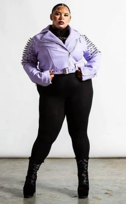 Killstar Disharmony Biker Jacket | Lilac