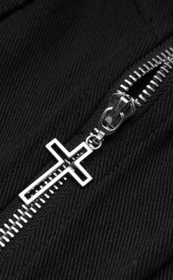 Punk Rave Disintegration Denim Skirt Clothing