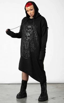 Killstar Dispare Asymmetrical Hoodie Clothing