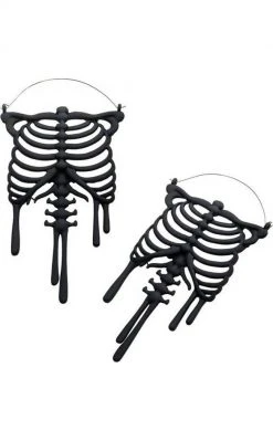 TB Drip Up Her Bones Plug Hoops | Earrings Jewellery