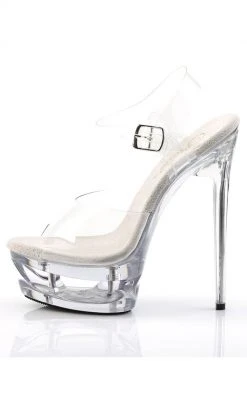 Pleaser Pole Shoes ECLIPSE-608 Clear Heels