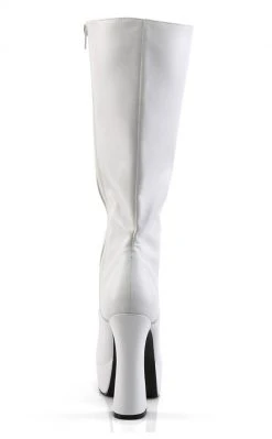 Pleaser Pole Shoes ELECTRA-2020 White Knee High Boots