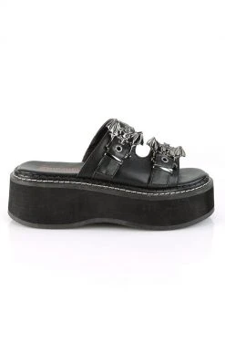 Demonia EMILY-100 Black Slide Sandals Shoes 11 Demonia EMILY-100 Black Slide Sandals Shoes