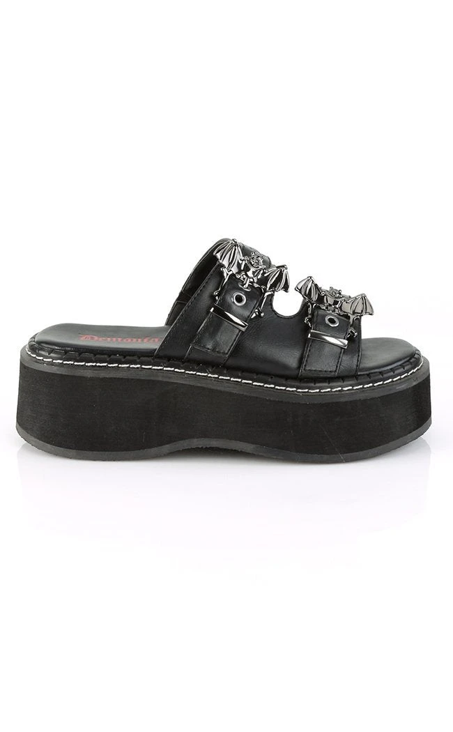 Demonia EMILY-100 Black Slide Sandals Shoes 7 Demonia EMILY-100 Black Slide Sandals Shoes