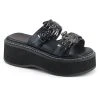 Demonia EMILY-100 Black Slide Sandals Shoes 1 Demonia EMILY-100 Black Slide Sandals Shoes