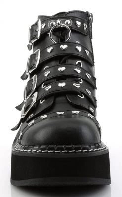 Demonia Shoes EMILY-315 Black Ankle Boots