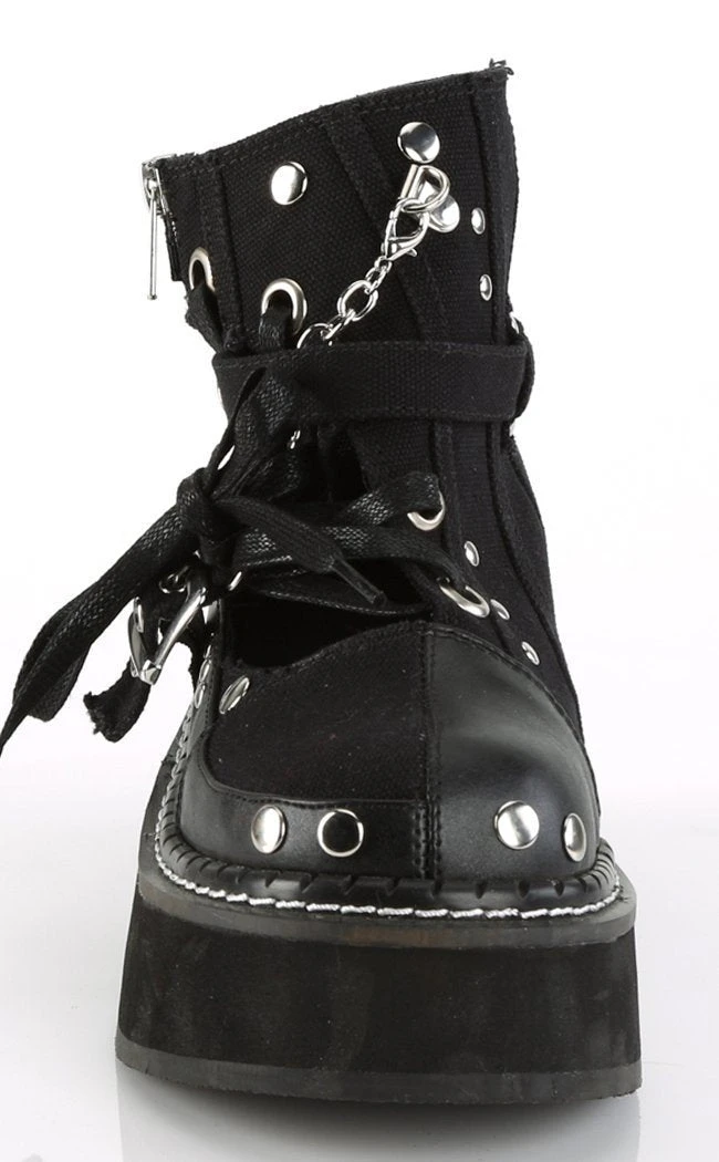 Demonia EMILY-317 Black Cutout Ankle Boots 4 Demonia EMILY-317 Black Cutout Ankle Boots