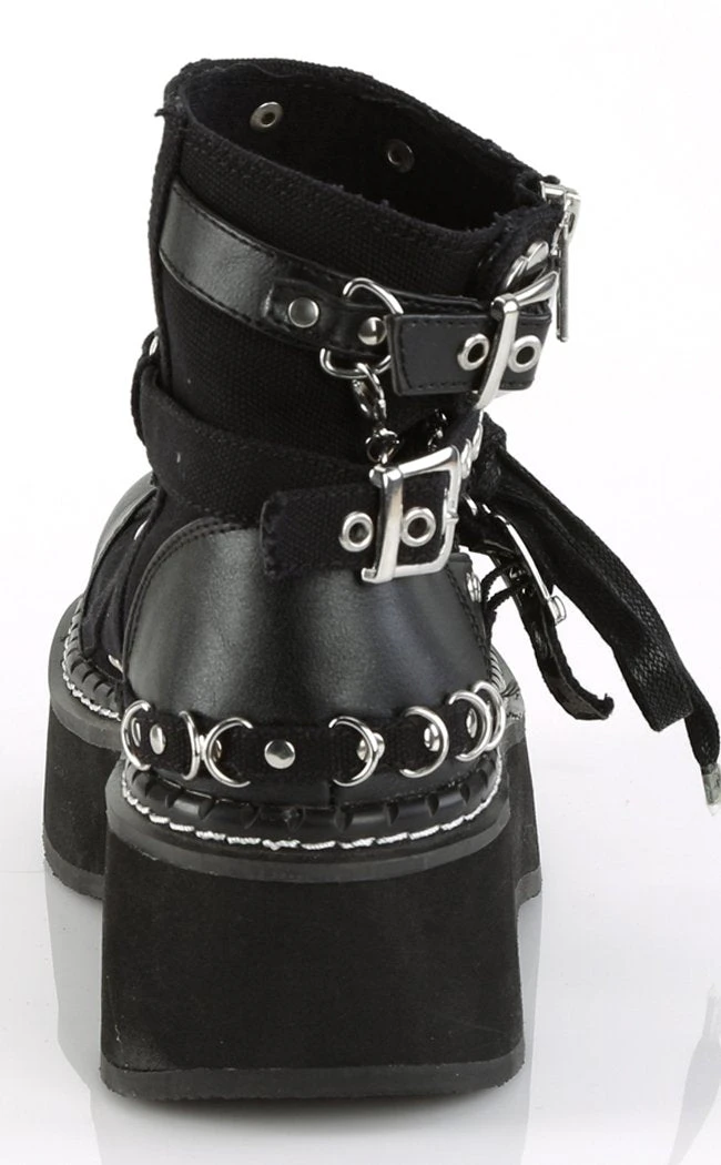 Demonia EMILY-317 Black Cutout Ankle Boots 6 Demonia EMILY-317 Black Cutout Ankle Boots