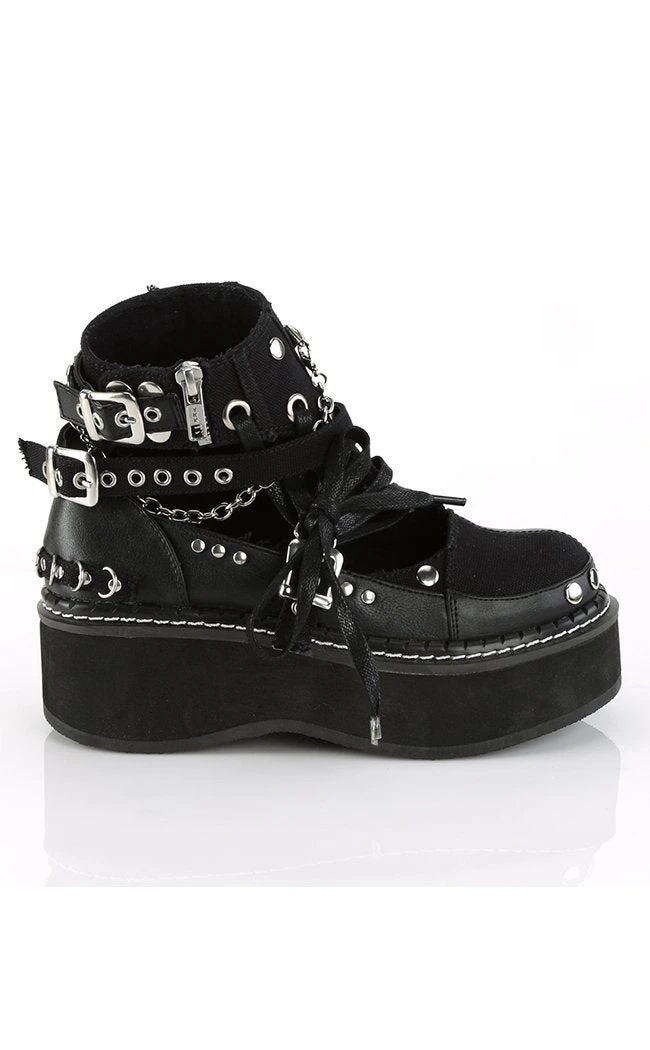 Demonia EMILY-317 Black Cutout Ankle Boots 7 Demonia EMILY-317 Black Cutout Ankle Boots