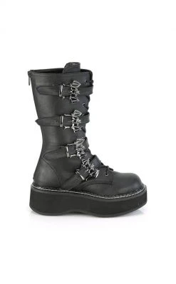 Demonia EMILY-322 Bat Buckle Knee High Boots Shoes